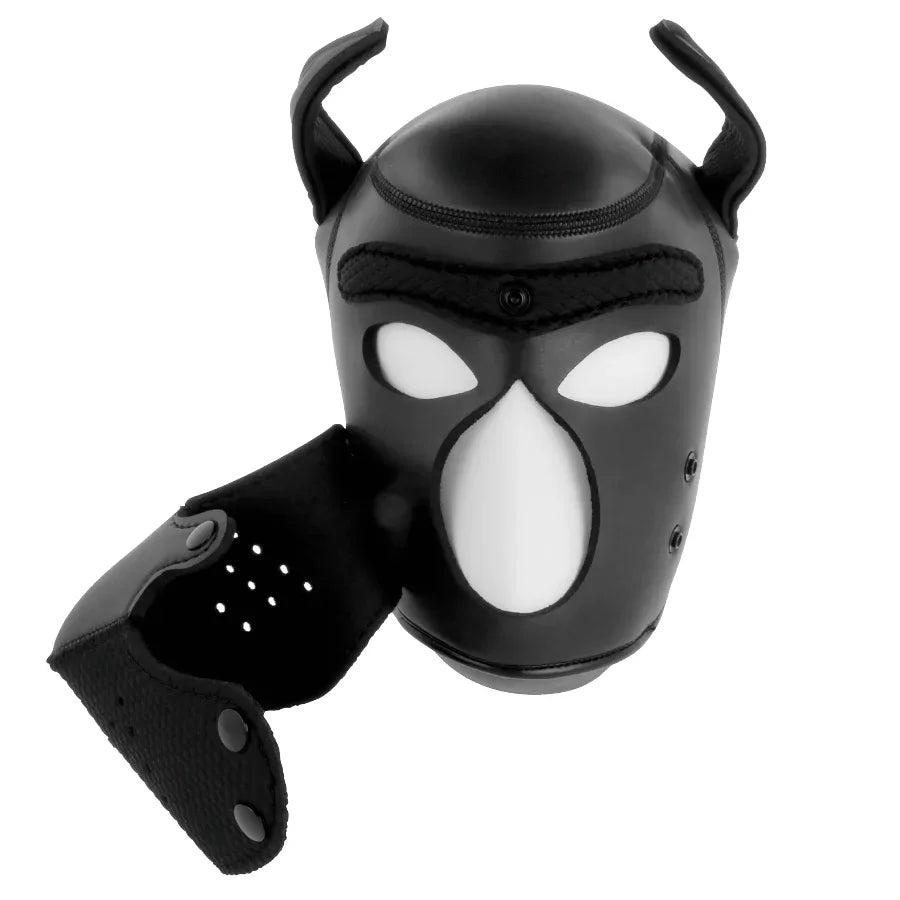 DARKNESS - NEOPREN-HUNDEMASKE MIT ABNEHMBARER MAULE M - Vanelion Paradise