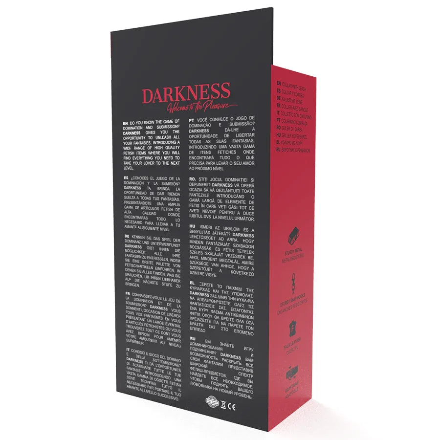 DARKNESS - POSTURE-HALSKETTE MIT LEDERKETTE - Vanelion Paradise