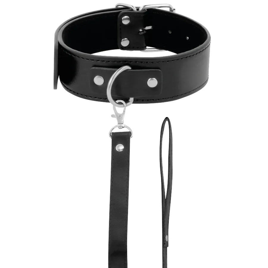 DARKNESS - POSTURE-HALSKETTE MIT LEDERKETTE - Vanelion Paradise