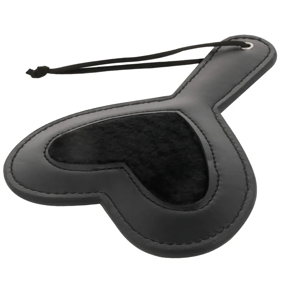 Darkness Velours Fetish Paddle – Schwarz, 19×15 cm - Vanelion Paradise