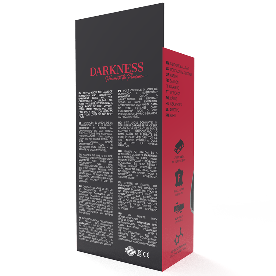 DARKNESS - KNEBEL AUS SCHWARZEM SILIKON