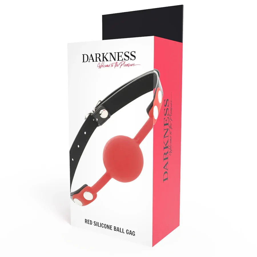 DARKNESS - KNEBEL AUS ROTEM SILIKON - Vanelion Paradise
