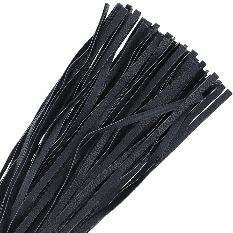 DARKNESS - SCHWARZE BONDAGE-PEITSCHE 42CM AUS LEDER - Vanelion Paradise