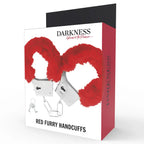 DARKNESS - HANDSCHELLEN AUS METALL MIT ROTEM GEFÜTTERT - Vanelion Paradise