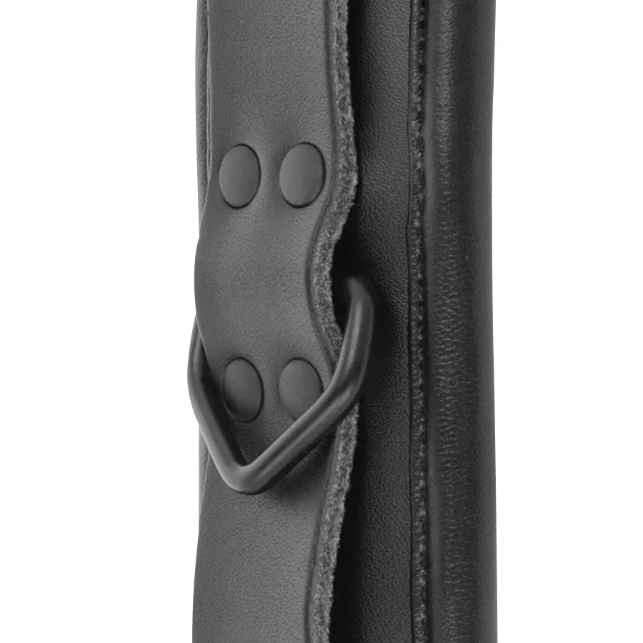 DARKNESS - VERSTELLBARE KNÖCHEL-HANDSCHELLEN AUS SCHWARZEM LEDER - Vanelion Paradise