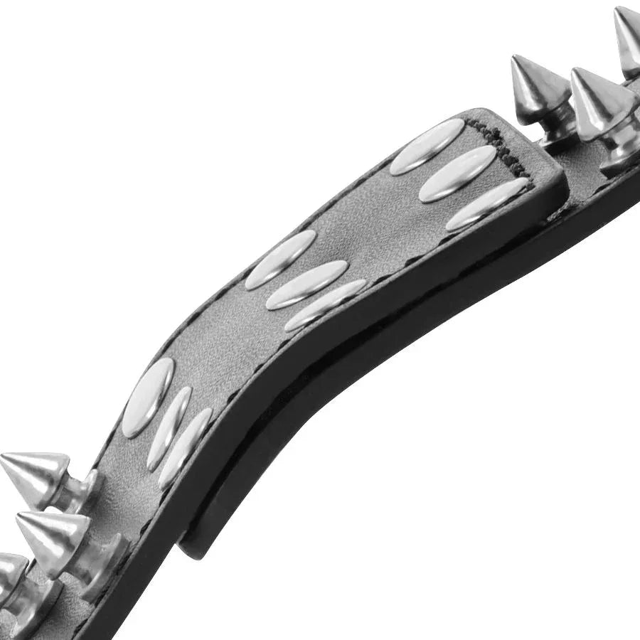 DARKNESS - SKULLS AND BONES SCHWARZE HANDSCHELLEN MIT SPIKES - Vanelion Paradise