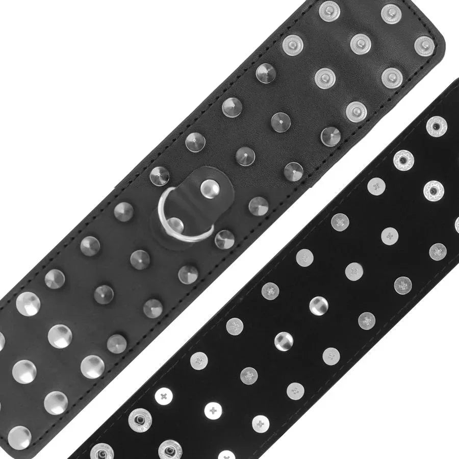 DARKNESS - SKULLS AND BONES SCHWARZE HANDSCHELLEN MIT SPIKES - Vanelion Paradise