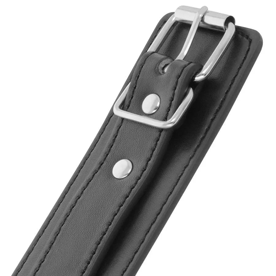 DARKNESS - SCHWARZE VERSTELLBARE HANDSCHELLEN MIT DOPPELTEM VERSTÄRKUNGSBAND - Vanelion Paradise