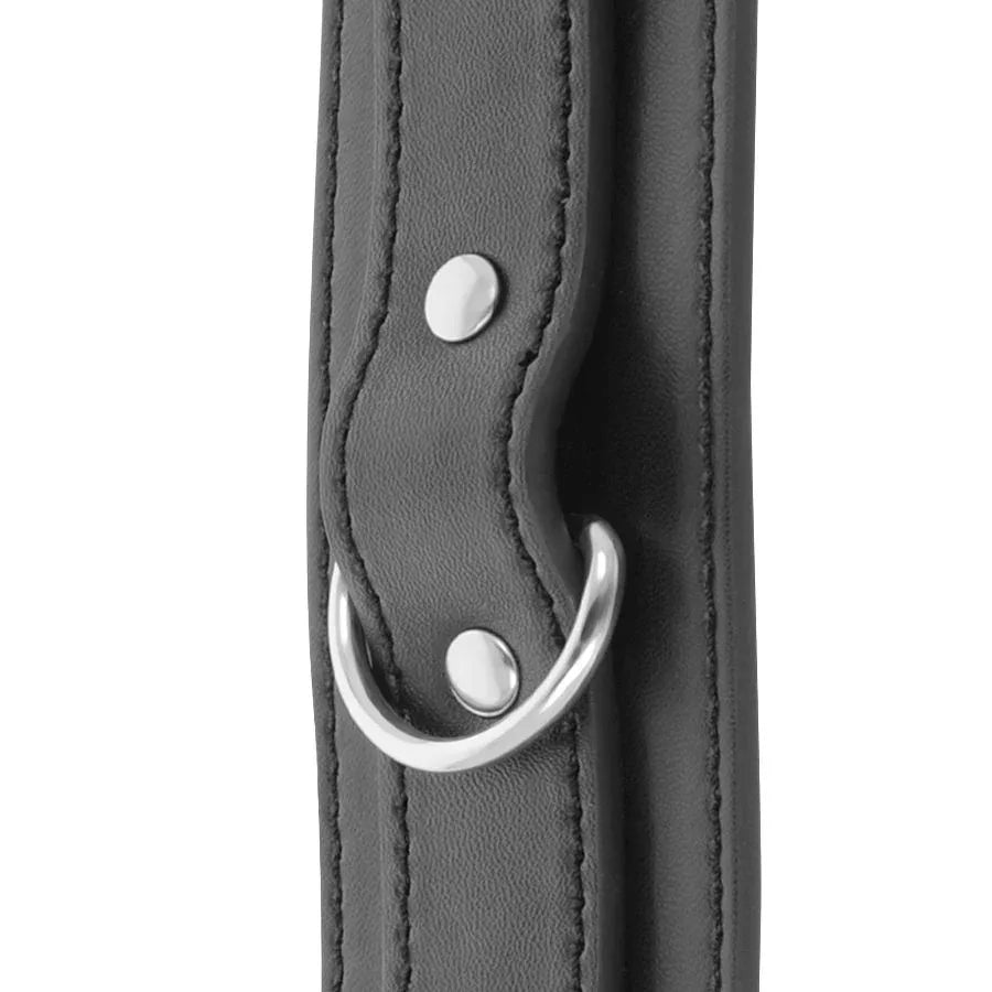 DARKNESS - SCHWARZE VERSTELLBARE HANDSCHELLEN MIT DOPPELTEM VERSTÄRKUNGSBAND - Vanelion Paradise