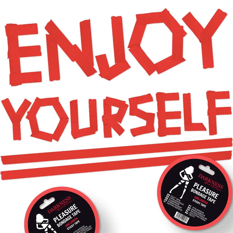 DARKNESS - KLEBENDES ROTES BONDAGEBAND 15M - Vanelion Paradise