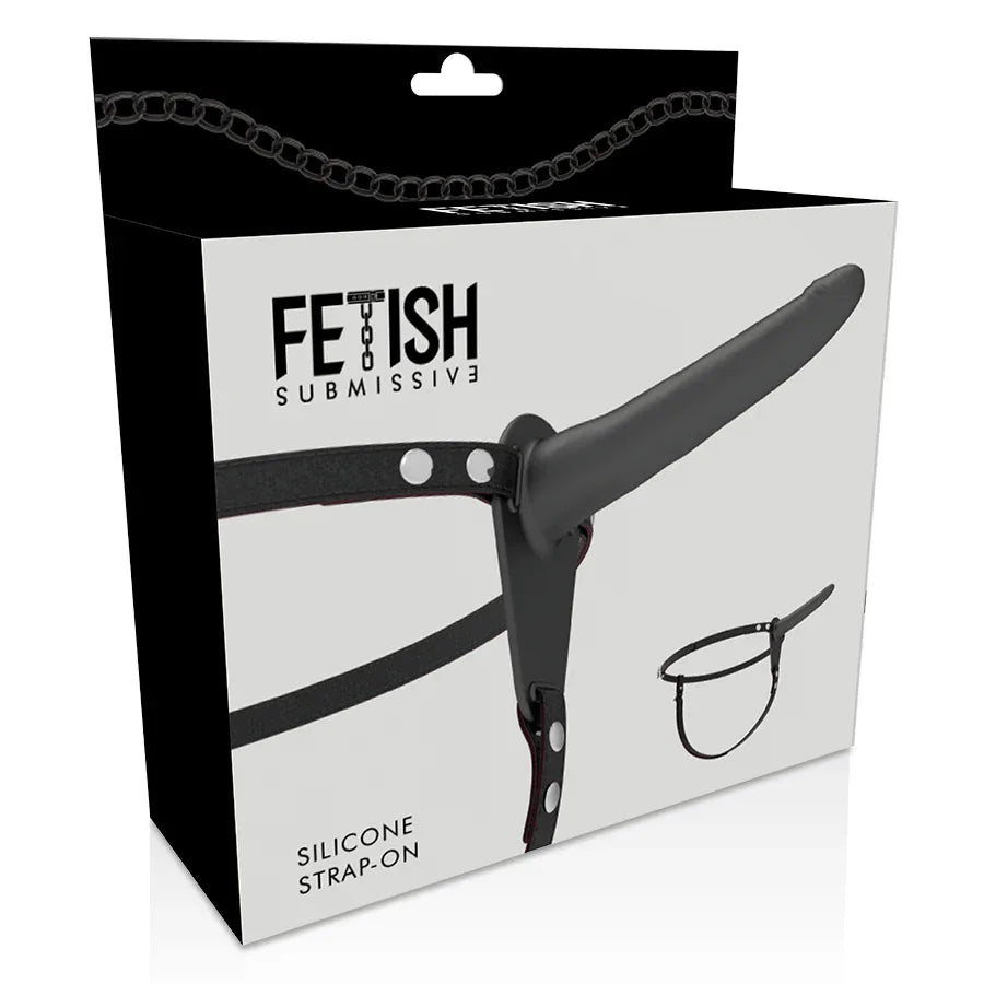 FETISH SUBMISSIVE HARNESS - SCHWARZES SILIKON 15 CM - Vanelion Paradise
