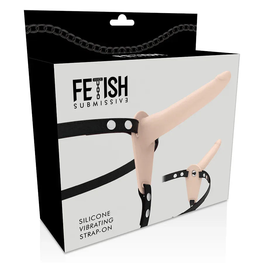 FETISH SUBMISSIVE HARNESS - FLEISCH-SILIKON-VIBRATOR 15 CM - Vanelion Paradise