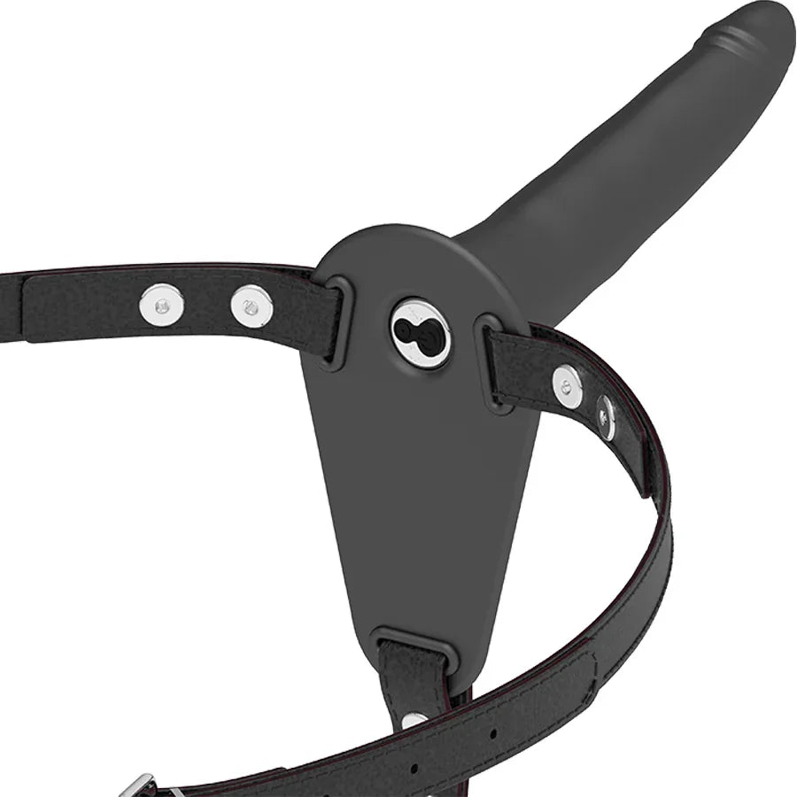 Fetish Submissive Harness – Schwarzer Silikonvibrator 15 cm, wiederaufladbar & flexibel - Vanelion Paradise