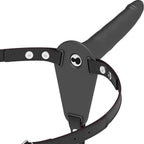 Fetish Submissive Harness – Schwarzer Silikonvibrator 15 cm, wiederaufladbar & flexibel - Vanelion Paradise