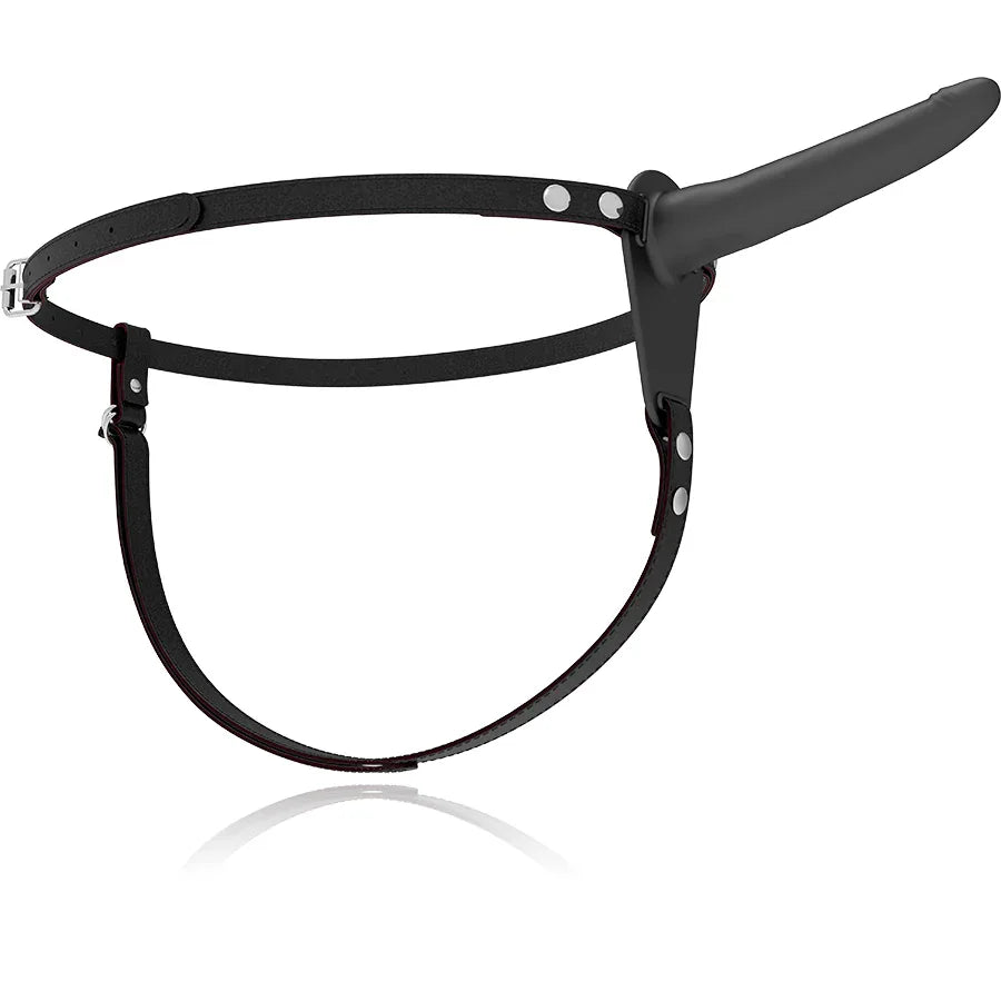 Fetish Submissive Harness – Schwarzer Silikonvibrator 15 cm, wiederaufladbar & flexibel - Vanelion Paradise