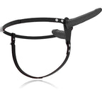 FETISH SUBMISSIVE HARNESS - SCHWARZER VIBRATOR MIT DOPPELPENETRATION - Vanelion Paradise