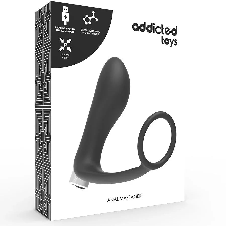ADDICTED TOYS - PROSTATISCHER VIBRATOR WIEDERAUFLADBAR. MODELL 1 - SCHWARZ - Vanelion Paradise