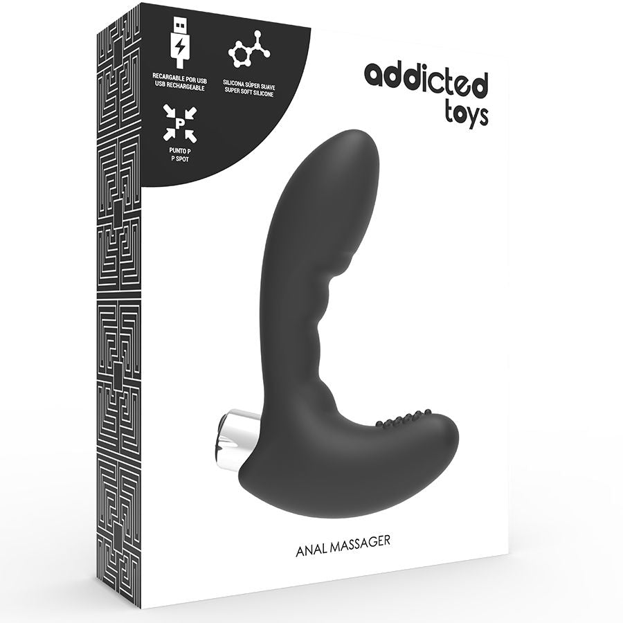 ADDICTED TOYS - PROSTATISCHER VIBRATOR WIEDERAUFLADBAR. MODELL 4 - SCHWARZ