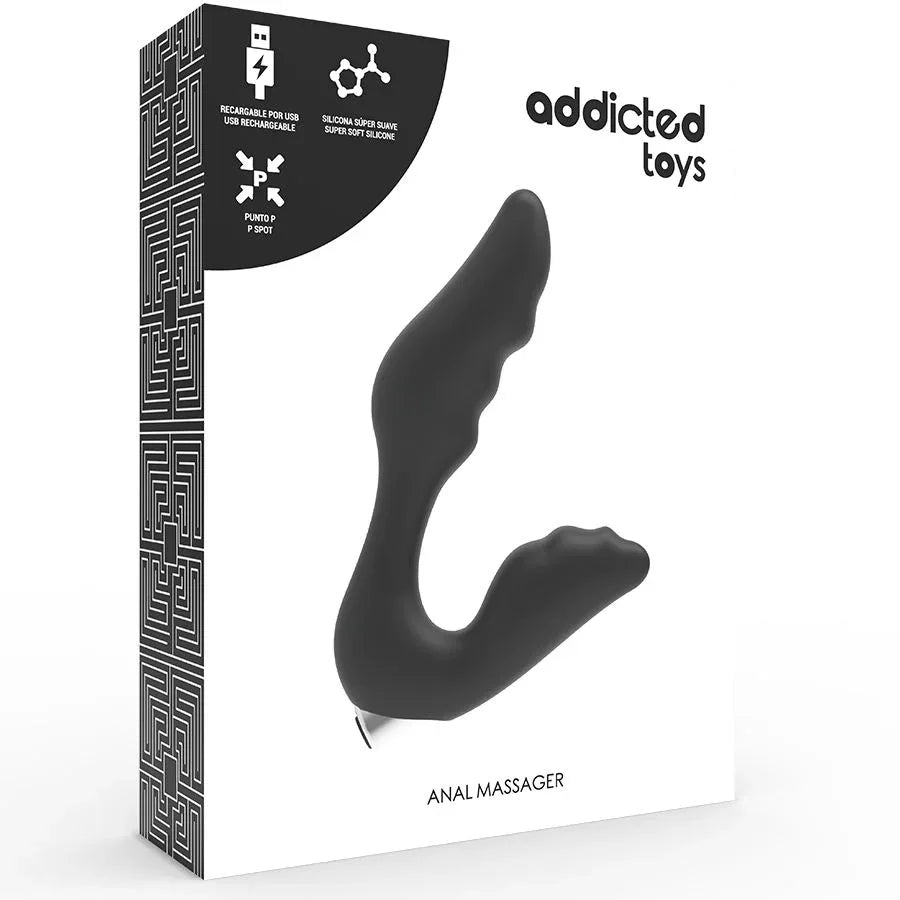 ADDICTED TOYS - PROSTATISCHER VIBRATOR WIEDERAUFLADBAR. MODELL 6 - SCHWARZ - Vanelion Paradise