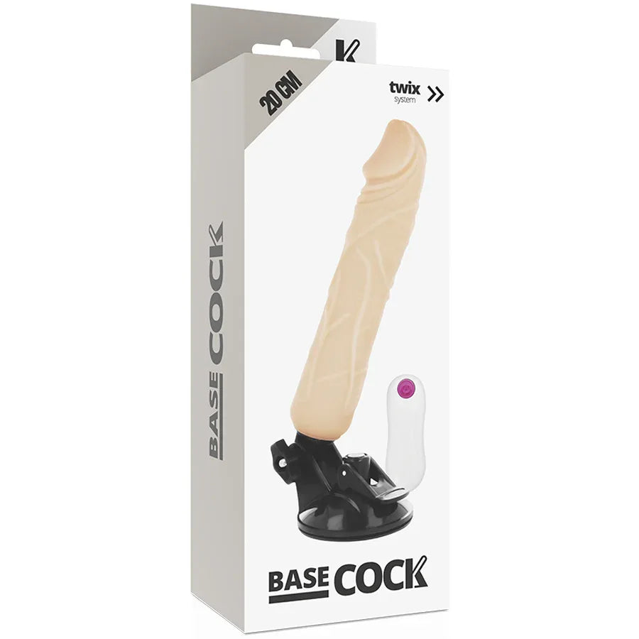 BASECOCK - REALISTISCHER NATÜRLICHER FERNBEDIENUNGSVIBRATOR 20 CM -O- 4 CM - Vanelion Paradise