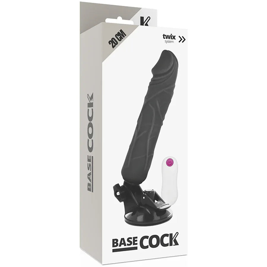 BASECOCK - REALISTISCHER NATÜRLICHER FERNBEDIENUNGSVIBRATOR 20 CM -O- 4 CM - Vanelion Paradise