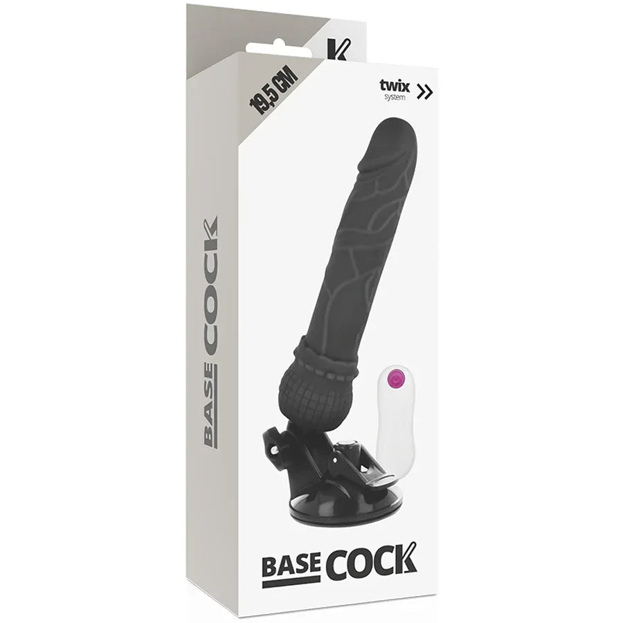 BASECOCK - REALISTISCHER NATÜRLICHER FERNBEDIENUNGSVIBRATOR 19.5 CM -O- 4 CM - Vanelion Paradise