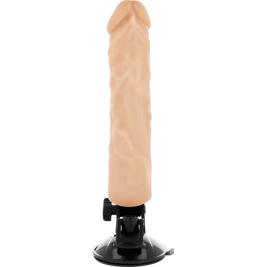 BASECOCK - REALISTISCHER VIBRATOR MIT FERNBEDIENUNG NATURWEISS 21 CM -O- 4 CM