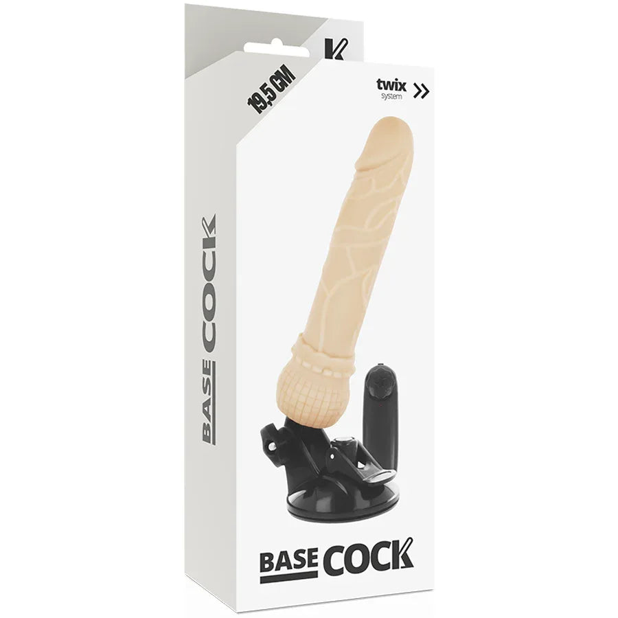 BASECOCK - REALISTISCHER VIBRATOR MIT FERNBEDIENUNG NATÜRLICHER 19.5 CM -O- 4 CM - Vanelion Paradise