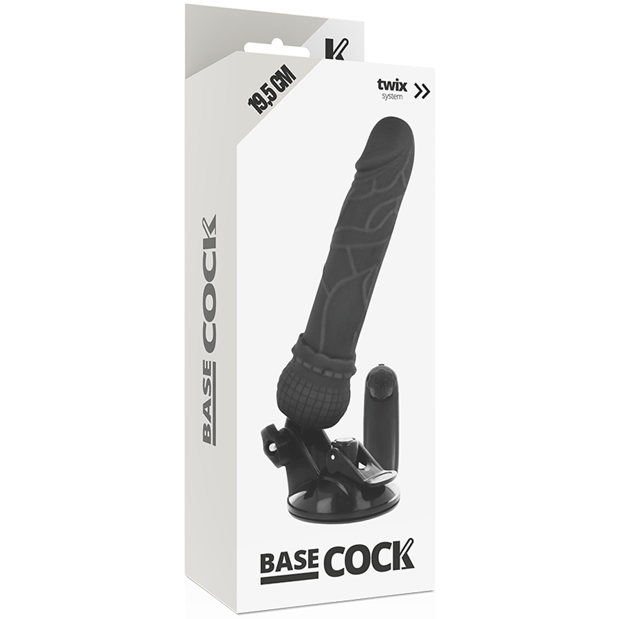 BASECOCK - REALISTISCHER VIBRATOR MIT FERNBEDIENUNG NATÜRLICHER 19.5 CM -O- 4 CM