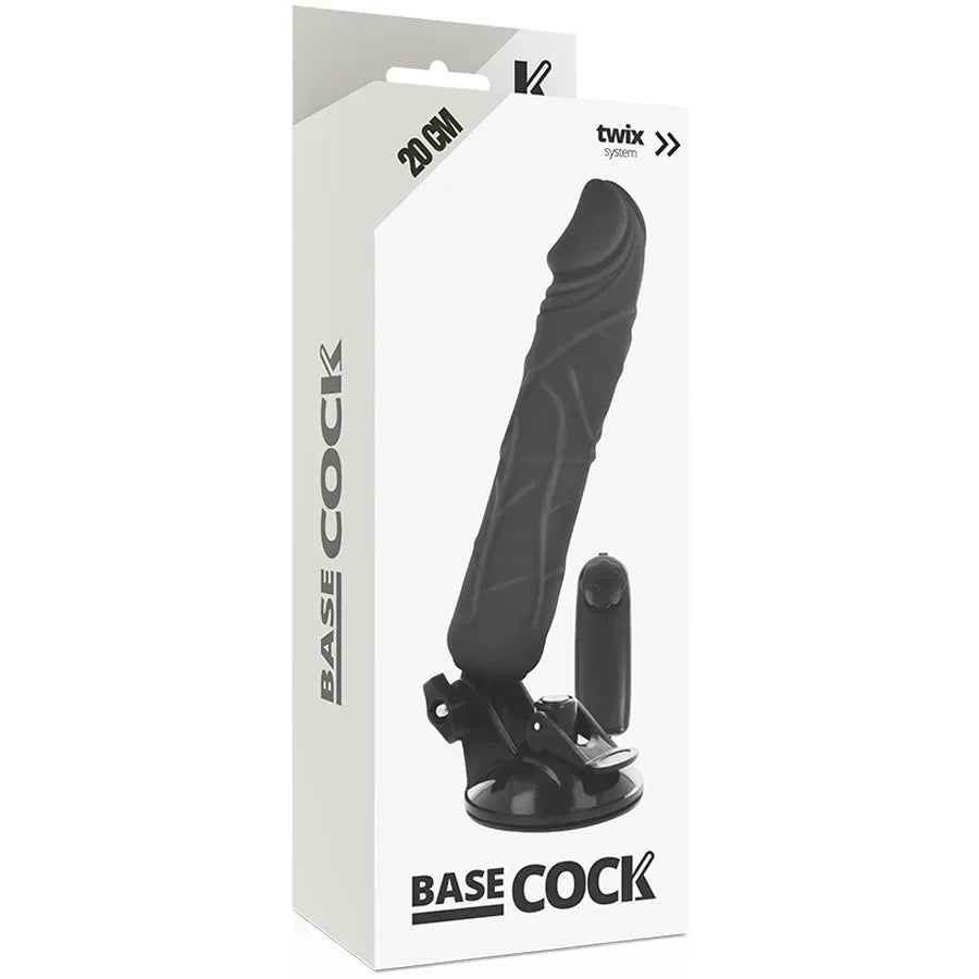 BASECOCK - REALISTISCHER VIBRATOR MIT FERNBEDIENUNG NATÜRLICHER 20 CM -O- 4 CM - Vanelion Paradise