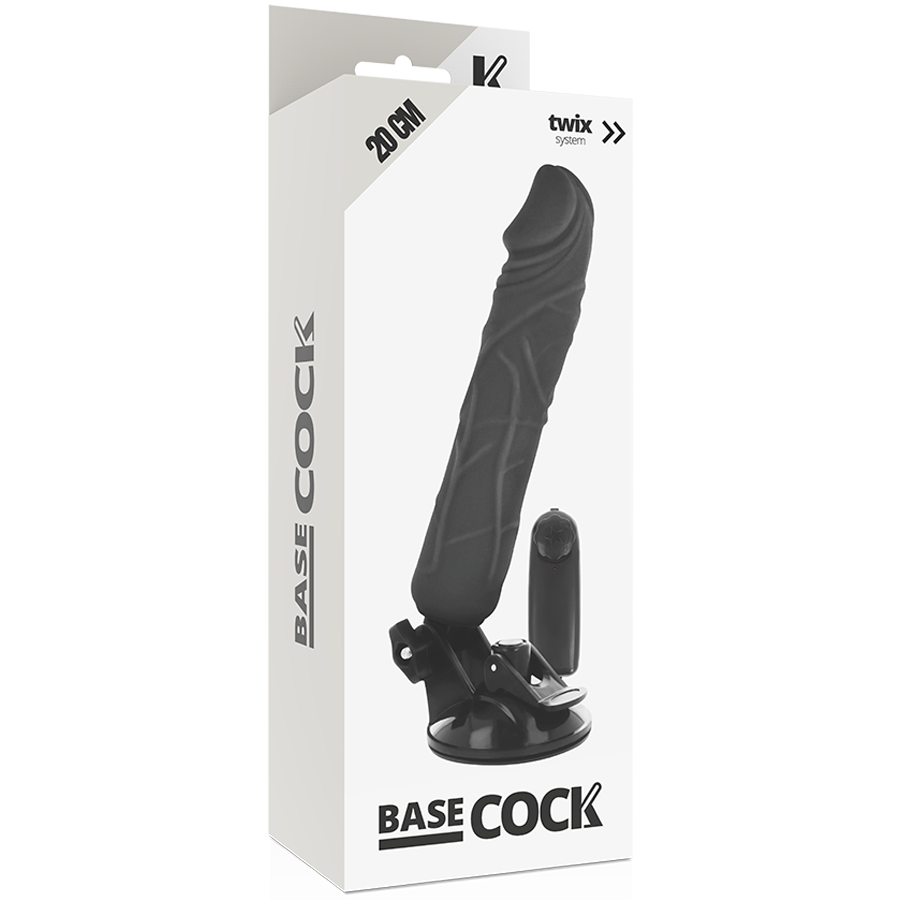 BASECOCK - REALISTISCHER VIBRATOR MIT FERNBEDIENUNG NATÜRLICHER 20 CM -O- 4 CM