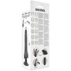 BASECOCK - REALISTISCHER VIBRATOR MIT FERNBEDIENUNG SCHWARZ MIT HODEN 20 CM -O- 4 CM