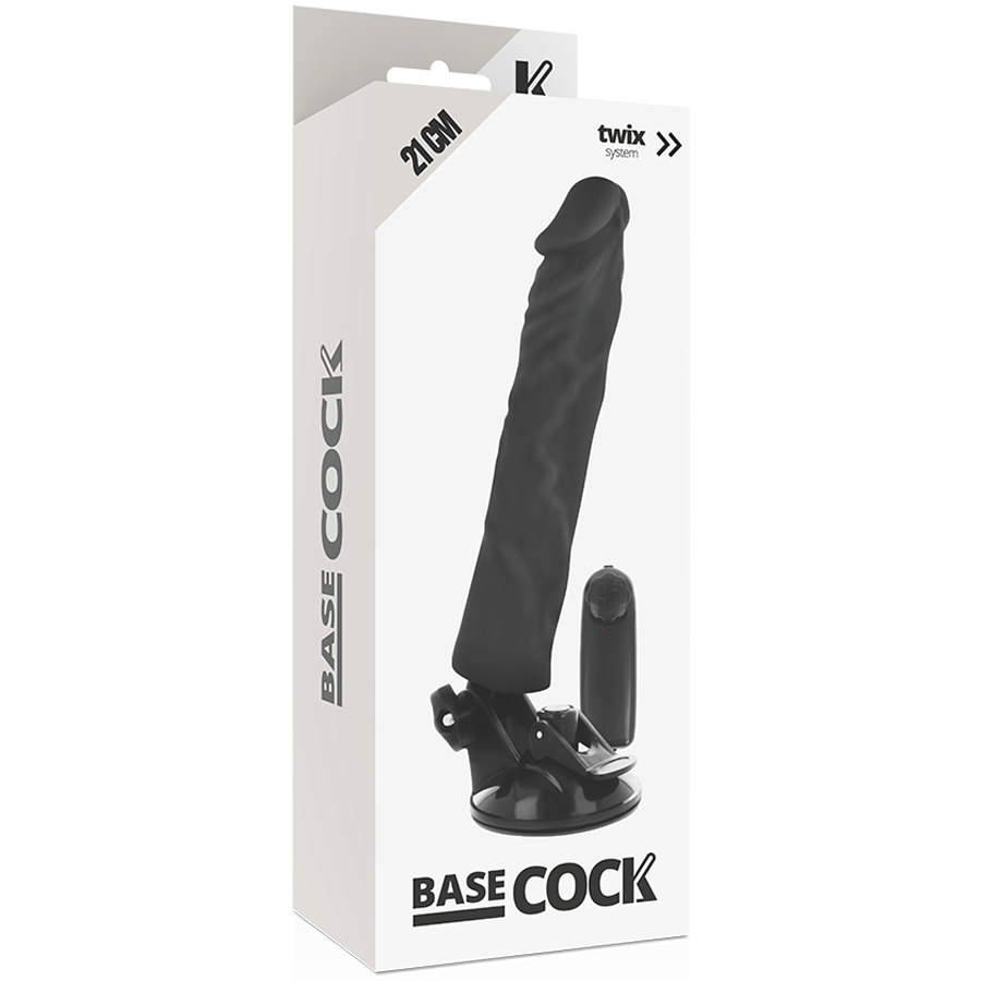 BASECOCK - REALISTISCHER VIBRATOR MIT FERNBEDIENUNG NATÜRLICHER 21 CM -O- 4 CM