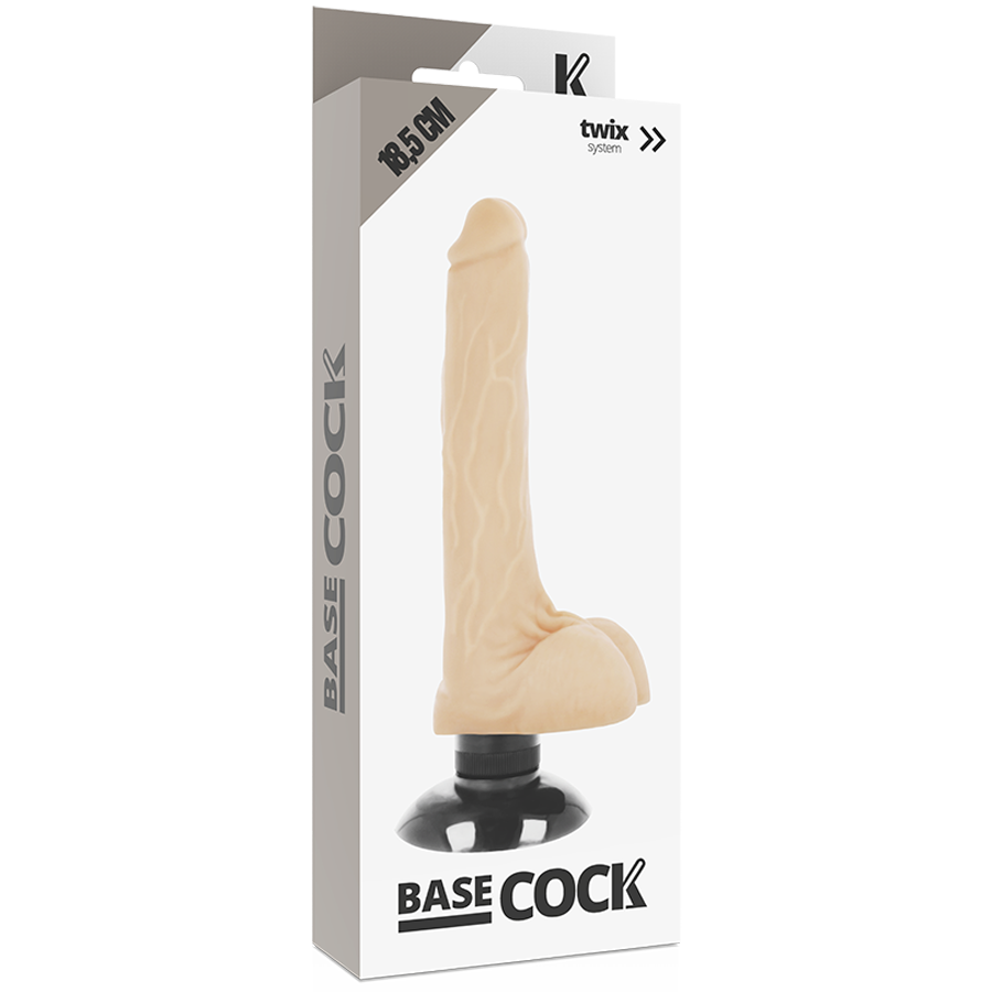 BASECOCK - REALISTISCHER VIBRATOR 2-1 NATÜRLICH 18.5 CM -O- 4 CM