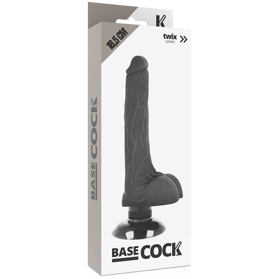 BASECOCK - REALISTISCHER VIBRATOR 2-1 NATÜRLICH 18.5 CM -O- 4 CM