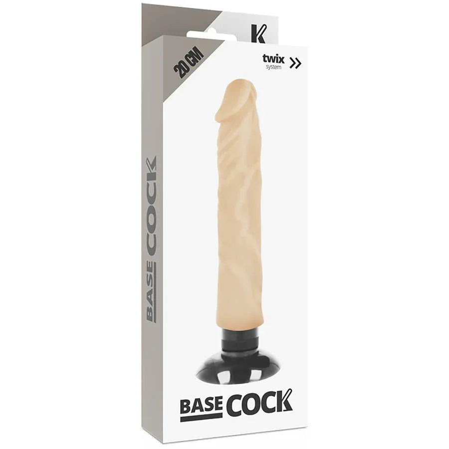 BASECOCK - REALISTISCHER VIBRATOR 2-1 NATÜRLICH 20 CM -O- 4 CM - Vanelion Paradise