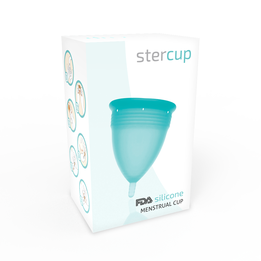 STERCUP - FDA SILIKON-MENSTRUALCUP AQUAMARIN - GRÖSSE L