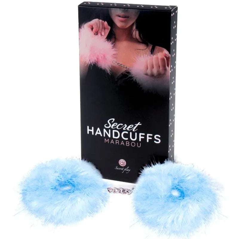 SECRETPLAY - HANDSCHELLEN AUS BLAULICHT-MARABOU - Vanelion Paradise