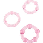 SEVEN CREATIONS - SET AUS DREI ROSA PENISRINGEN - Vanelion Paradise