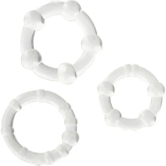 SEVEN CREATIONS - SET AUS DREI TRANSPARENTEN PENISRINGEN - Vanelion Paradise