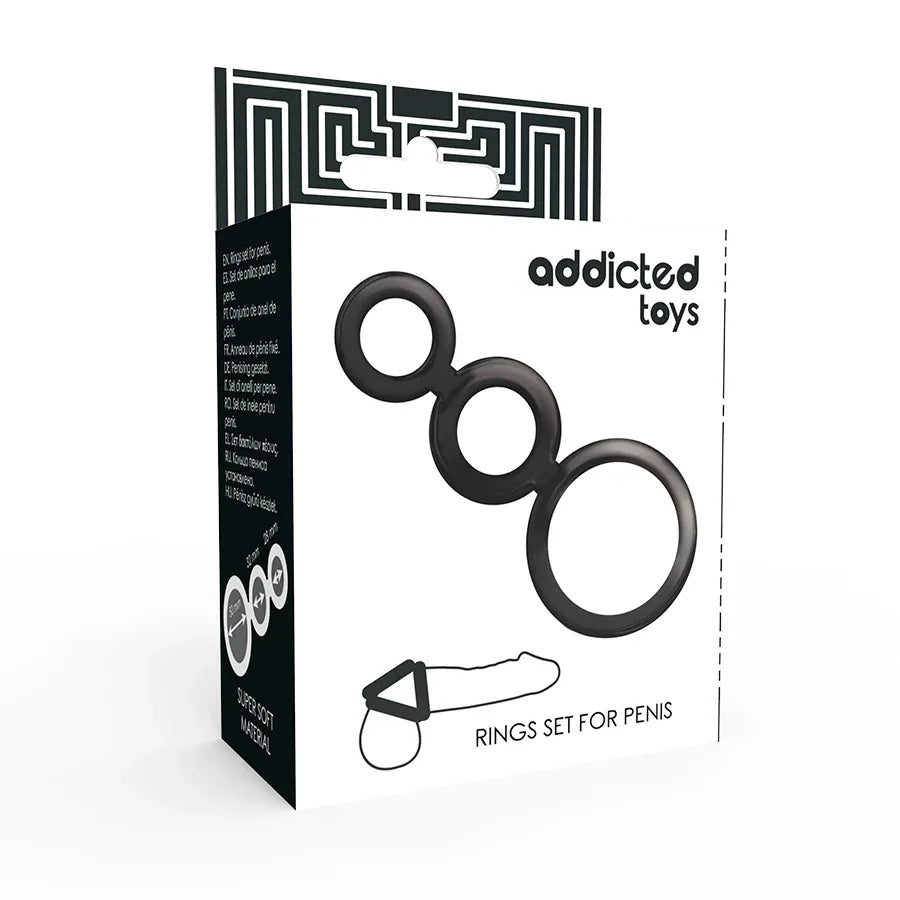 ADDICTED TOYS - RINGSET FÜR PENIS - GERUCHERT - Vanelion Paradise