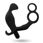 ADDICTED TOYS - ANALPLUG MIT DOPPELTEM PENISRING UND HODEN SCHWARZ - Vanelion Paradise