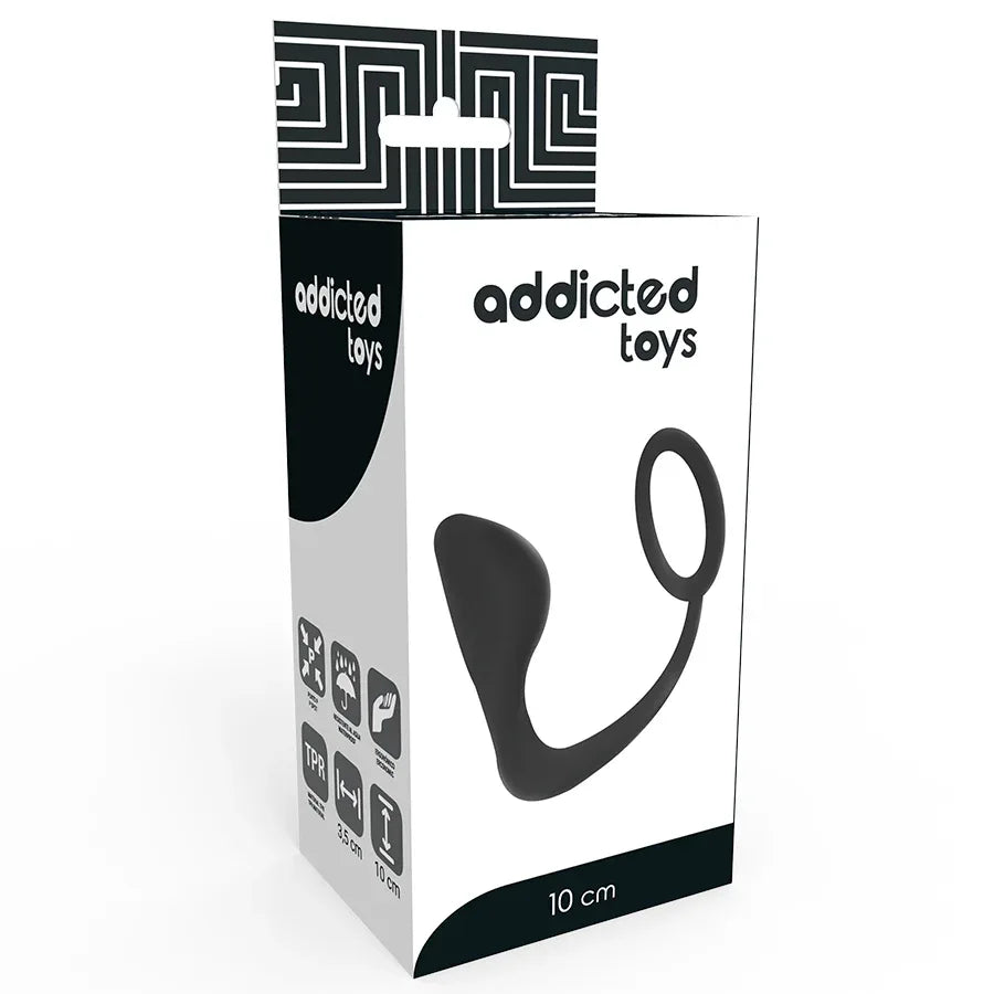ADDICTED TOYS - ANALPLUG MIT SCHWARZEM PENISRING - Vanelion Paradise