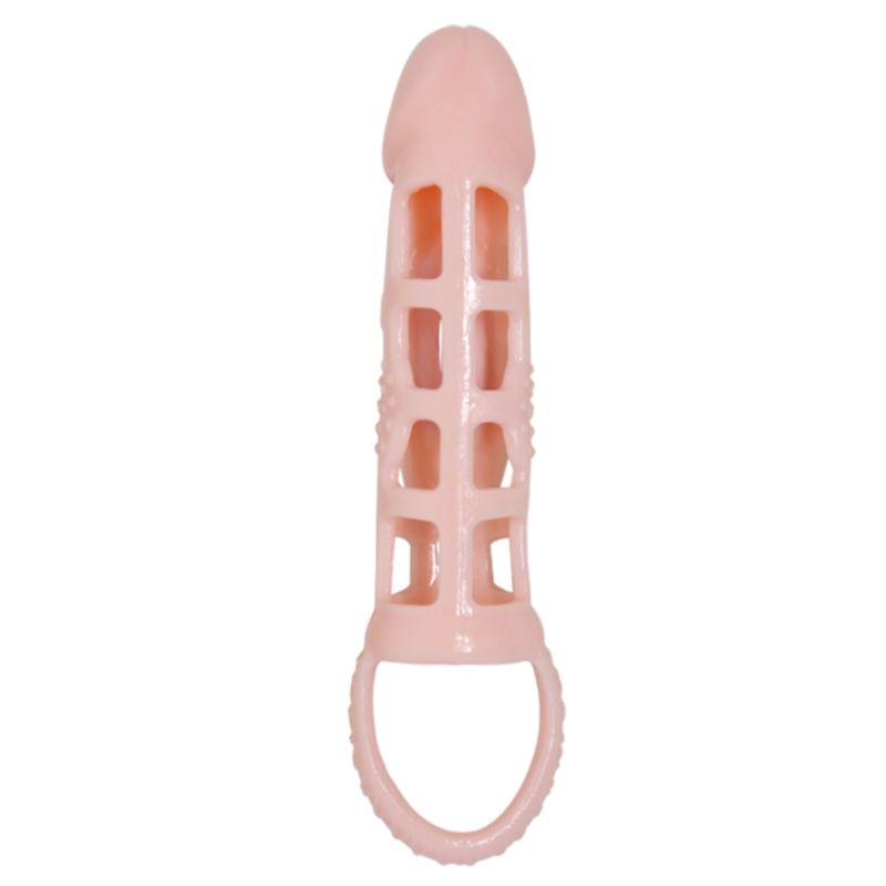 BAILE - PENIS EXTENDER COVER MIT VIBRATION UND NATÜRLICHEM GURT 13.5 CM