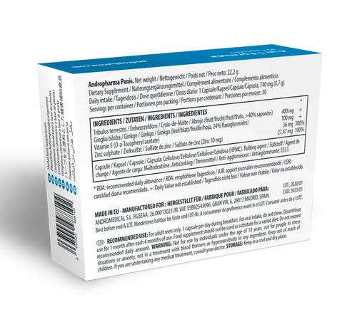 ANDROPHARMA PENIS - Effektives Penisvergrößerung Ergänzungsmittel für mehr Volumen - Vanelion Paradise