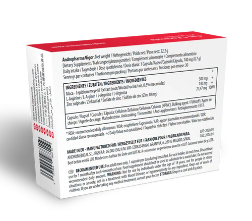 ANDROPHARMA VIGOR - LIBIDO ERHÖHENDES ERGÄNZUNGSMITTEL - Vanelion Paradise