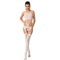 PASSION - WOMAN BS047 WEISSER BODYSTOCKING, EINE GRÖSSE - Vanelion Paradise