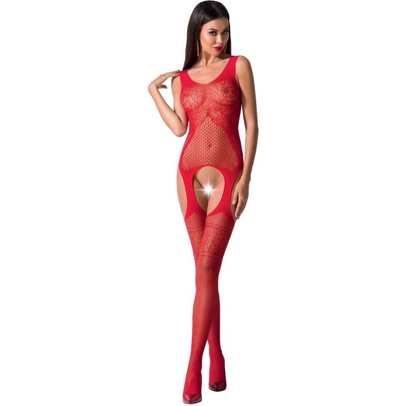 PASSION - WOMAN BS061 SCHWARZER BODYSTOCKING, EINE GRÖSSE