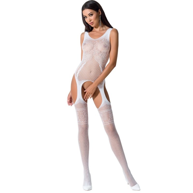 PASSION - WOMAN BS061 SCHWARZER BODYSTOCKING, EINE GRÖSSE