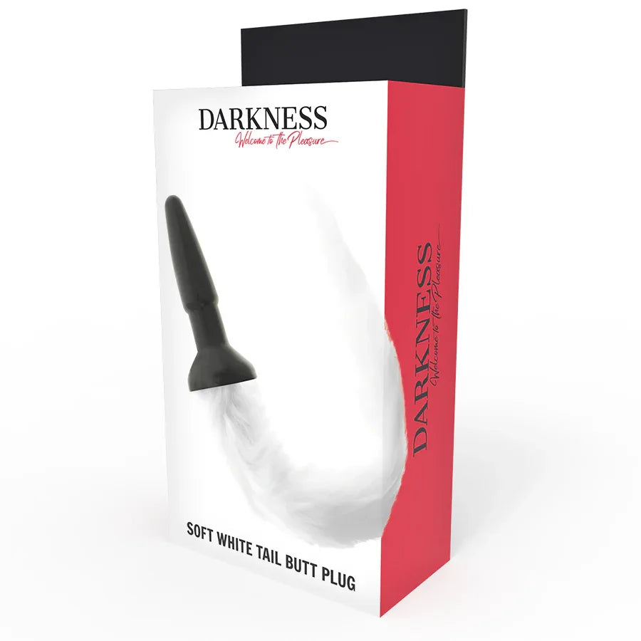 DARKNESS - SILIKON-ANALSPlug mit weißem Schwanz - Vanelion Paradise